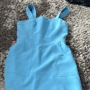 Chic Blue Sleeveless Dress